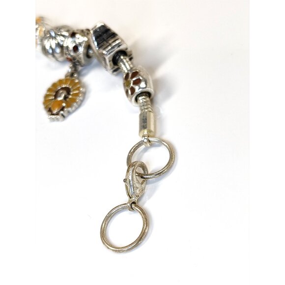 NOVEMBER Charm Bracelet 7.5-8.5 Willabee & Ward Danbury Thanksgiving Pie Turkey - Picture 9 of 11